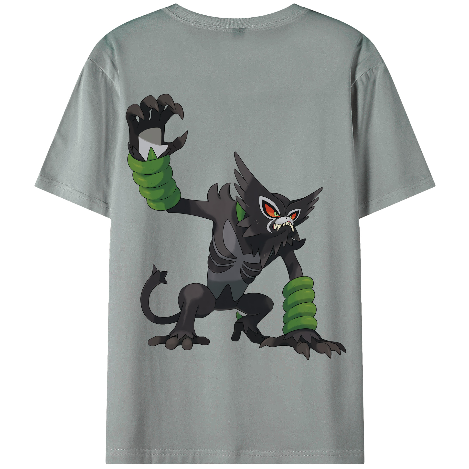 （画像用） ポケットモンスター Pokémon 綿100％ メンズ半袖Tシャツ（バックプリント） 通気性